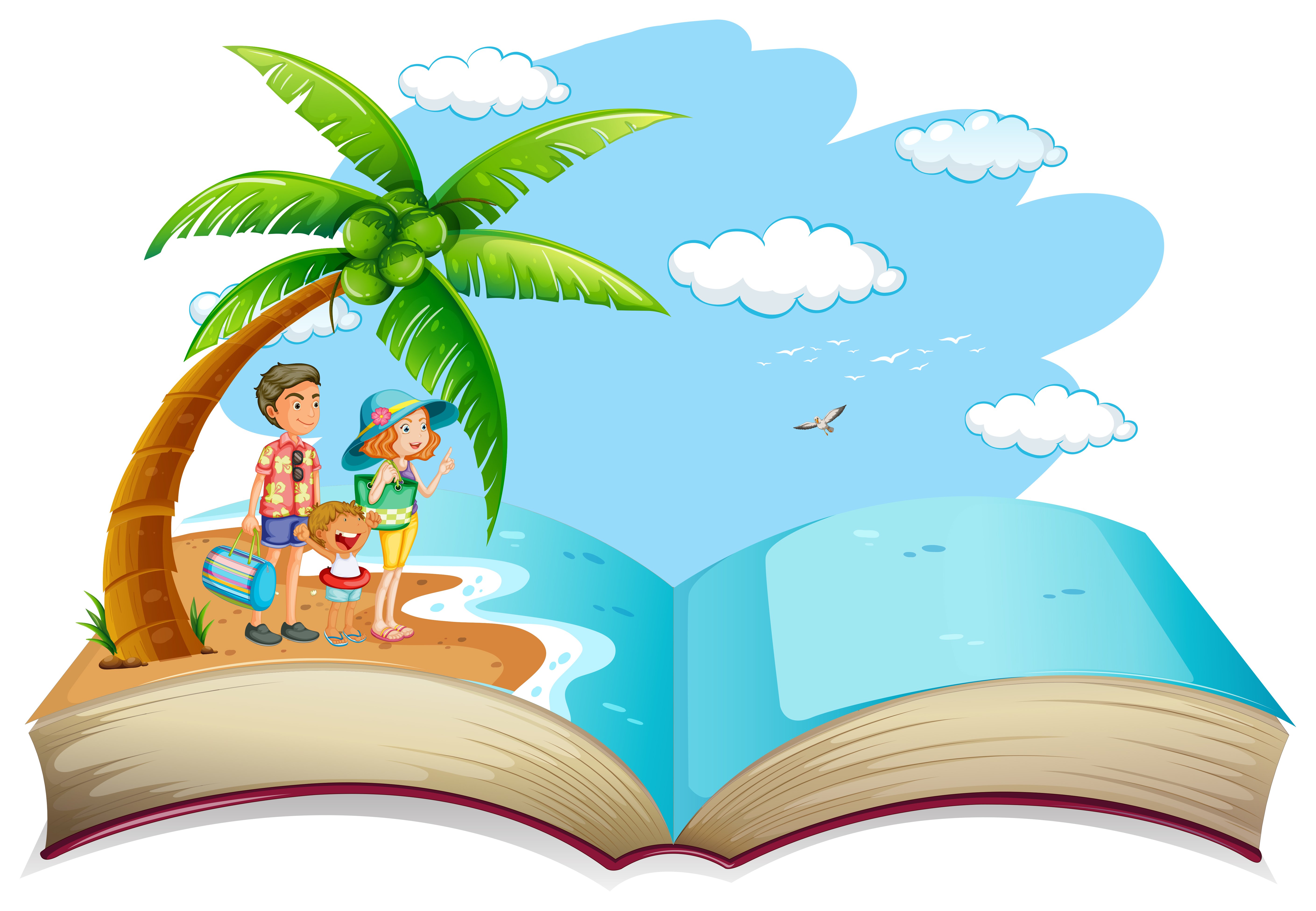 Остров мечтателей. Путешествие на остров чтения. Летнее чтение детей. Книжный остров. Книга путешествия.