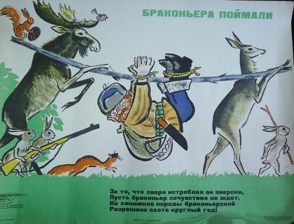 Советские плакаты про природу