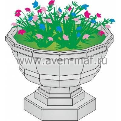 Мультяшные цветочки в горшке