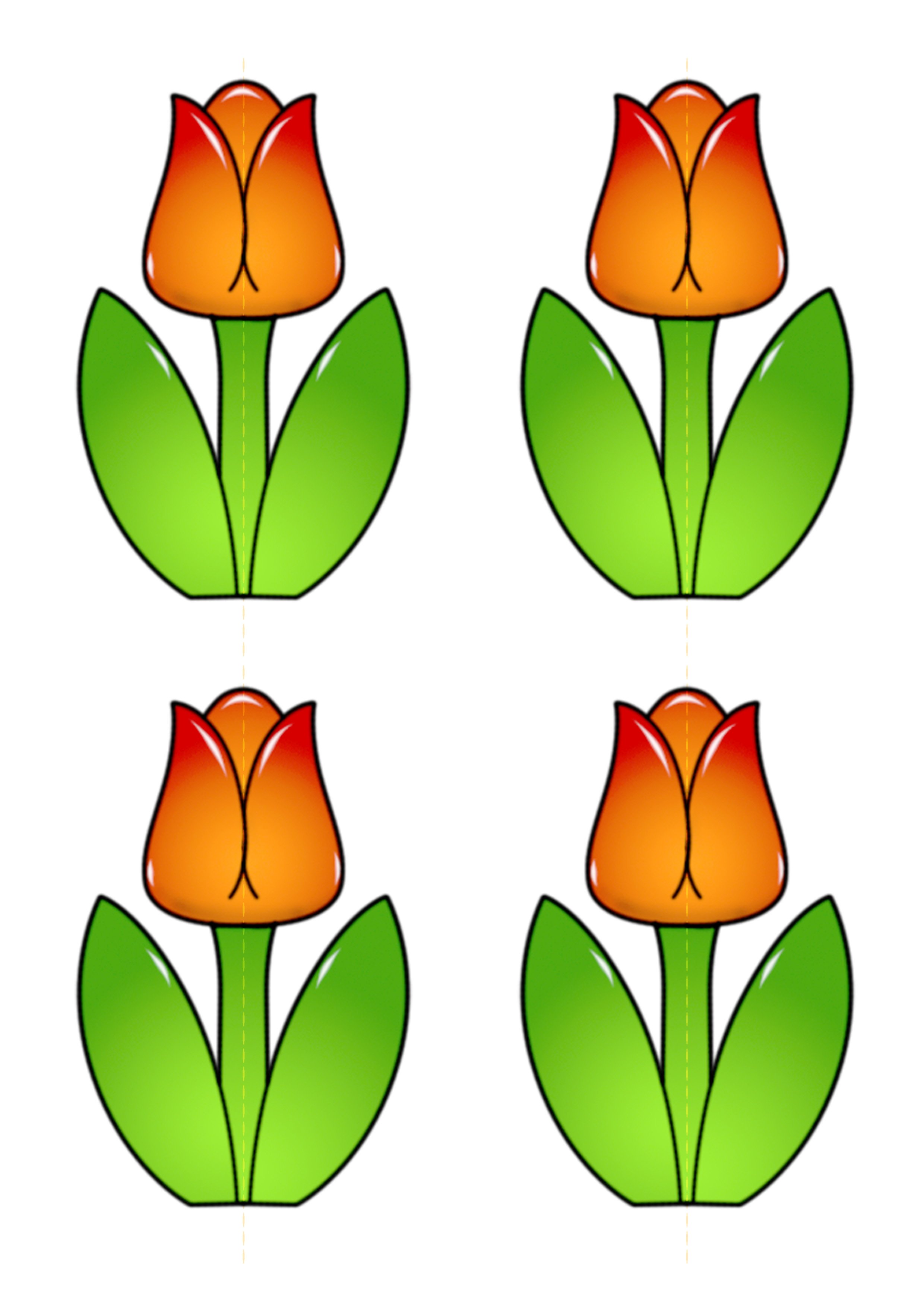 Тюльпаны картинки для вырезания