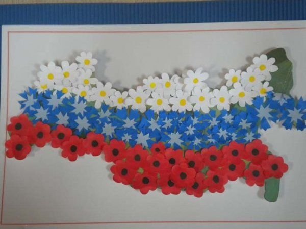Аппликация ко Дню России