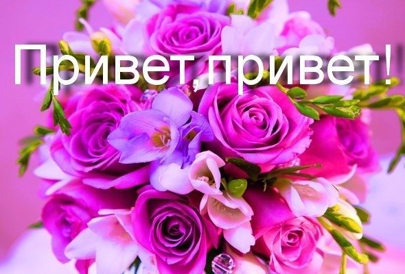 Открытки привет с цветами