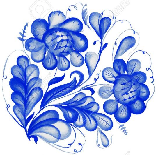 Гжель мотивы росписи