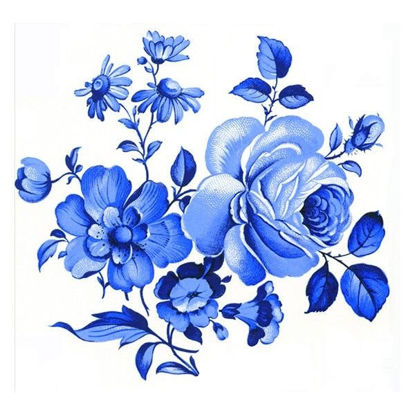 Гжель цветы