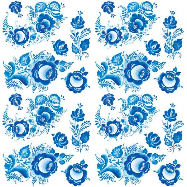 Композиция гжельской росписи