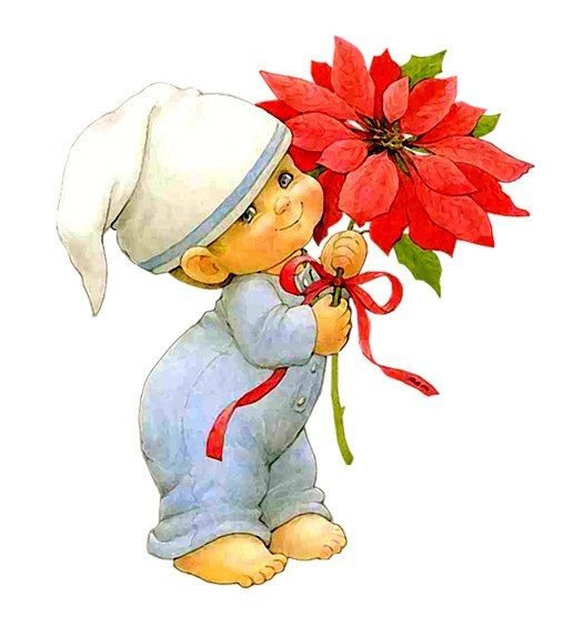 Мальчик с цветами клипарт