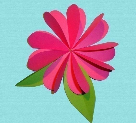 Цветы из кружочков