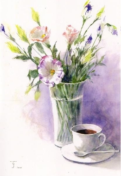 Гризайль тюльпаны