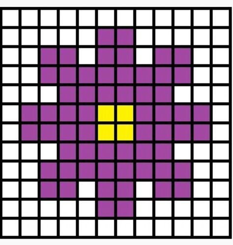 Цветочек по клеточкам маленький