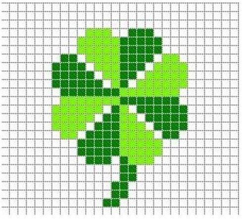 Вышивка крестиком легкая зеленая