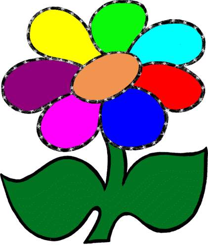 Цветок с разноцветными лепестками