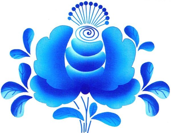 Орнамент в стиле Гжель