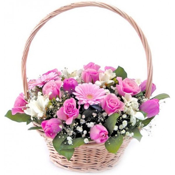 Цветы в корзине