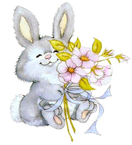 Зайчик с цветочком