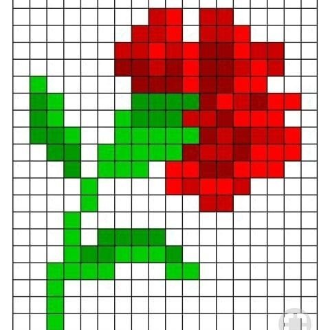 Схема для вышивания роза простая