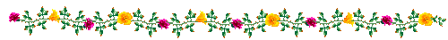 Линия из цветочков