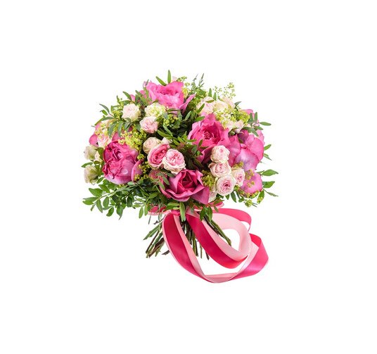 Букет цветов на белом фоне