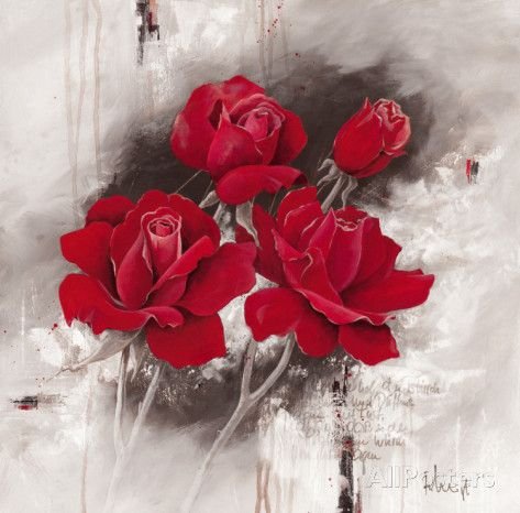 Декупаж в красных тонах