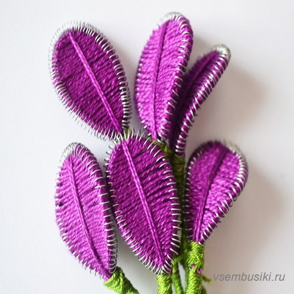 Ганутель цветы из ниток и проволоки