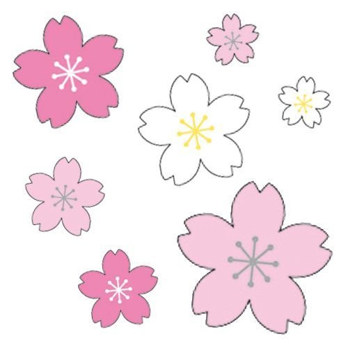 Цветок Сакуры трафарет