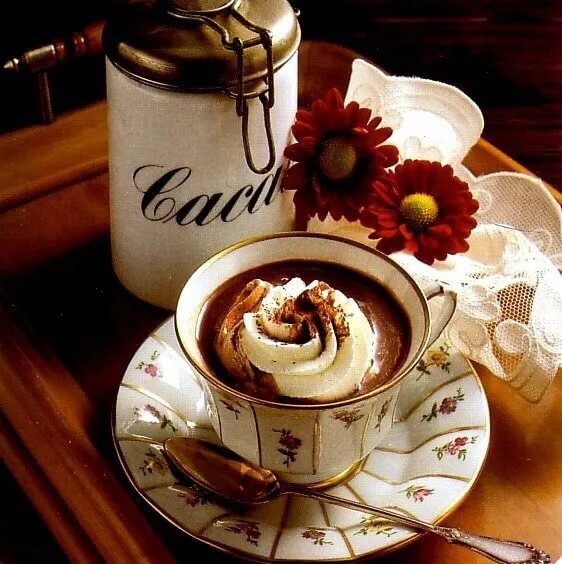 С добрым утром с кофе и пожеланием