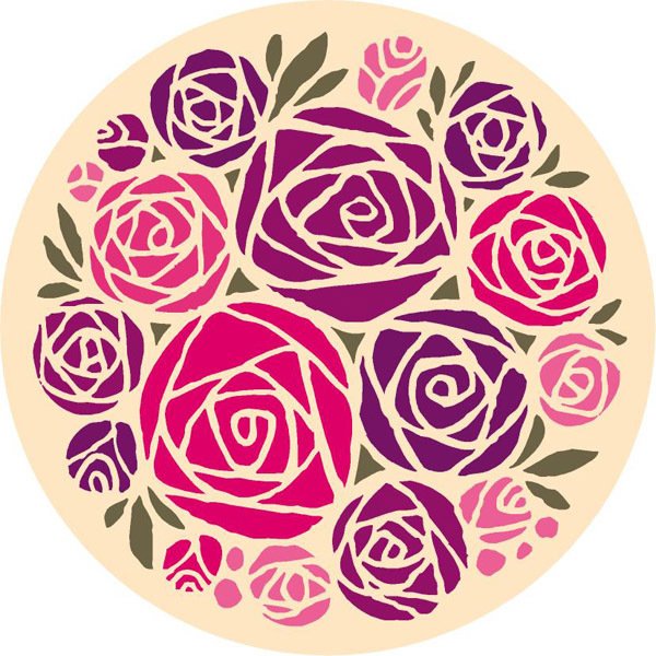 Круглая рамка цветы