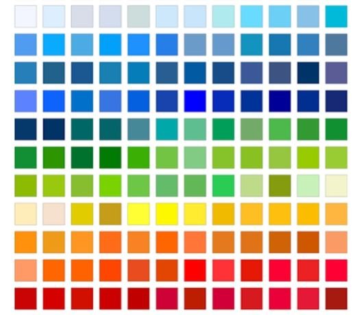 Палитра ярких цветов