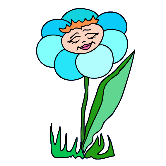 Нарисованные цветы на лице