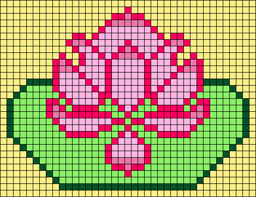 Вышивка крестиком розы по клеткам