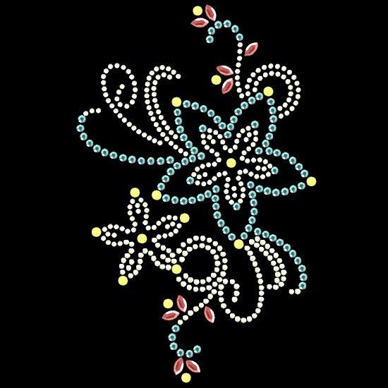 Цветок из страз