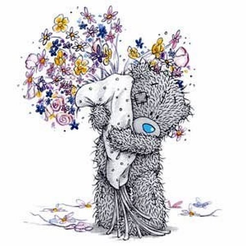 Мишка Тедди с цветами