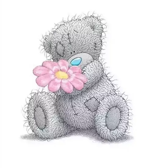Мишка Тедди с цветами