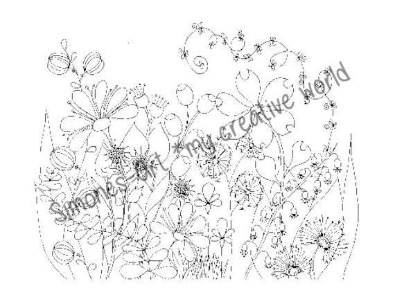 Полевые цветы раскраска