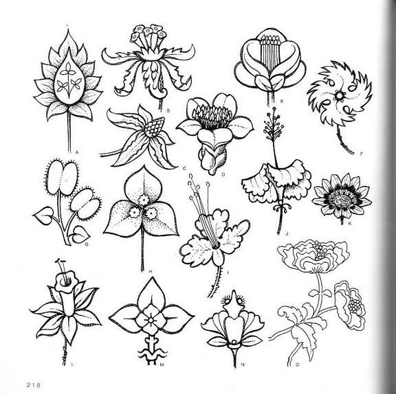 Цветок схематически