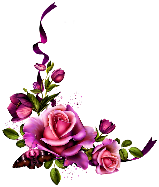 Угловые рамки с цветами