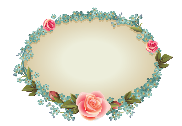 Круглая рамка из цветов