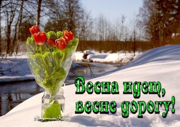 Открытки весне дорогу