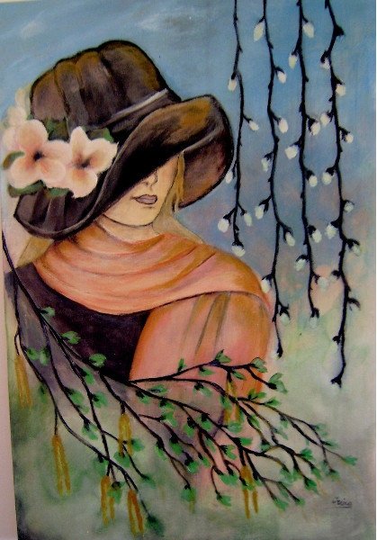 Весна и дама в шляпе