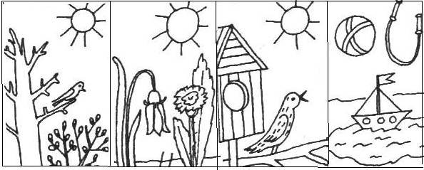 Признаки весны раскраска