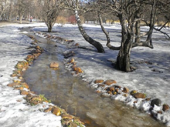 Ручей весной для детей
