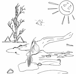 Раскраски Весна природа