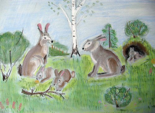 Зайцы на Поляне