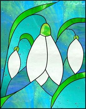 Рисование весенний витраж