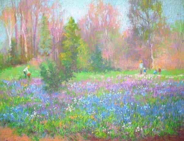 Птицы пастелью