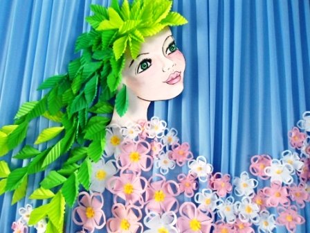 Лицо девушки весны для оформления