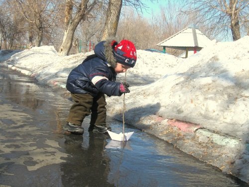 Весенние забавы детей