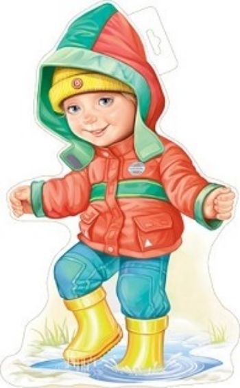 Мультяшный мальчик в весенней одежде