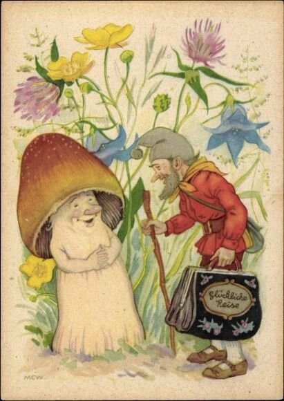 Гномик с грибом