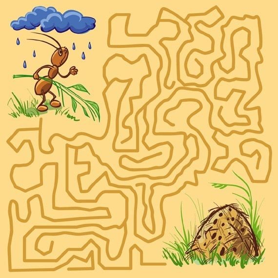 Лабиринт для детей муравьишка
