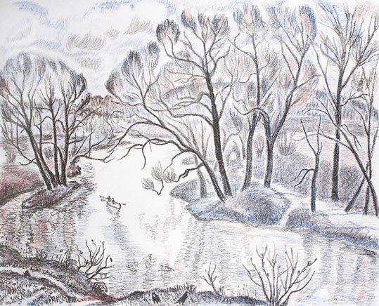 Весна рисунок карандашом